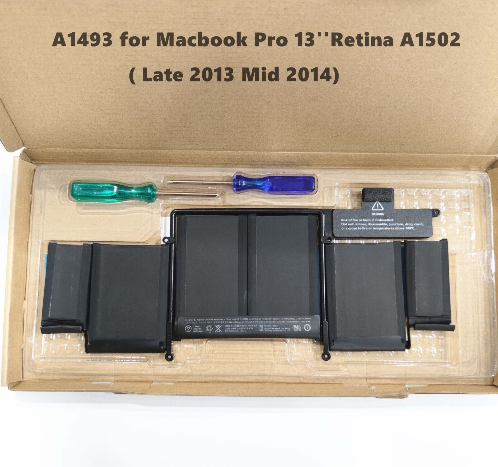 Genuine OEM A1493 Battery Apple Macbook Pro 13'' Retina A1502 Late 2013 Mid 2014
