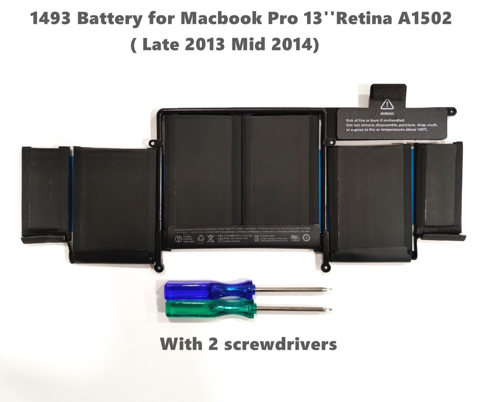 Genuine OEM A1493 Battery Apple Macbook Pro 13'' Retina A1502 Late 2013 Mid 2014