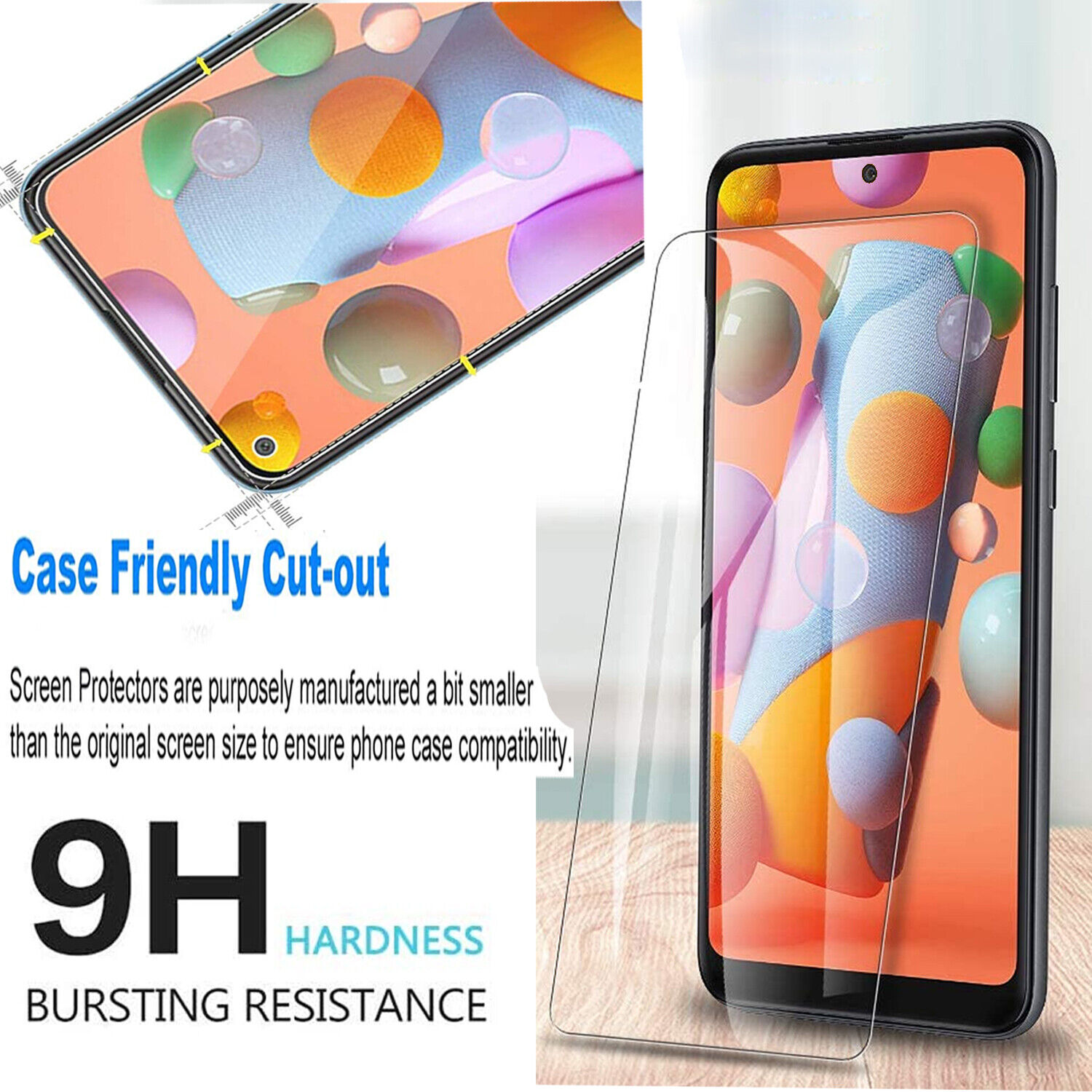 For Samsung Galaxy A51 A71 5G Phone Case Cover Kickstand + Tempered Glass Screen