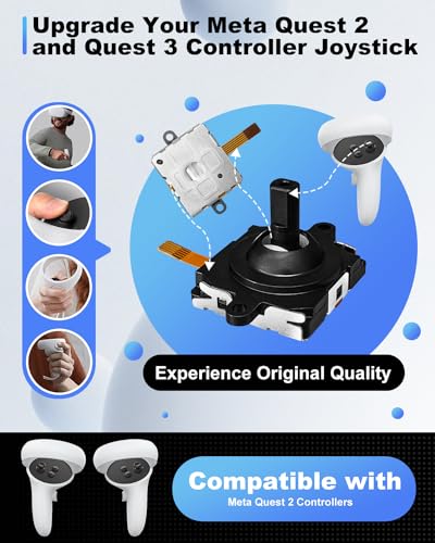 OLCLSS 13-in-1 Replacement Kit for Oculus Quest 2 Controller/Meta Quest 3 Controllers