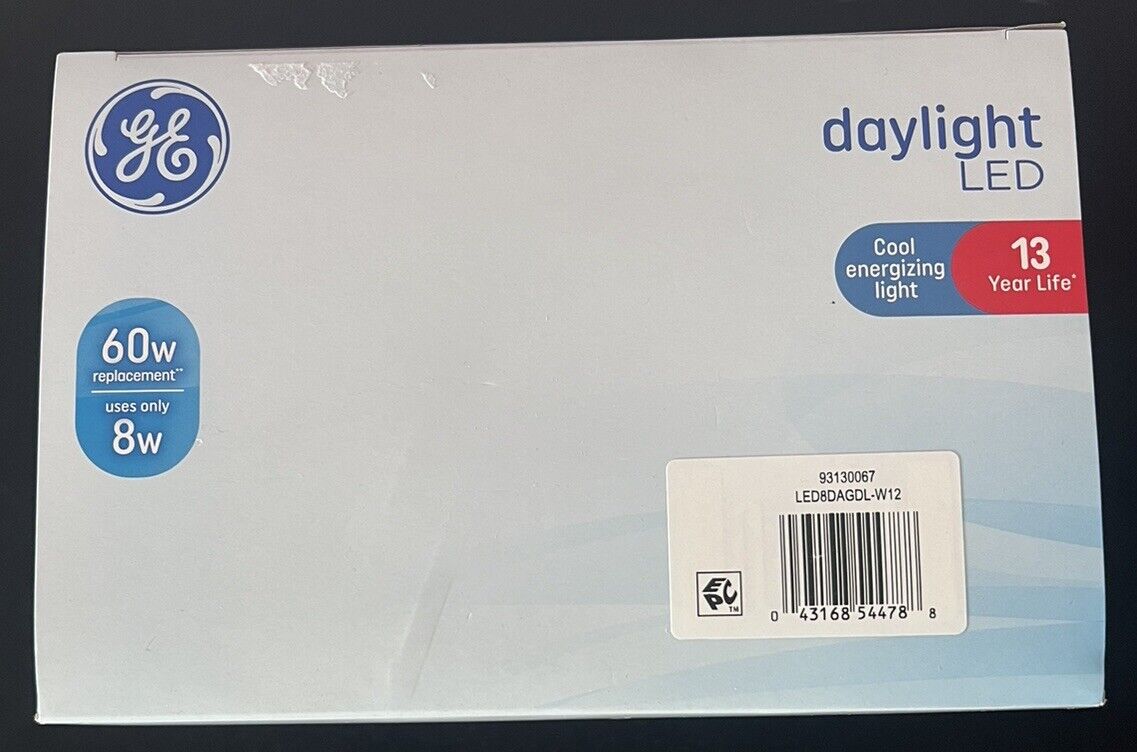 ✅ GE LED Light Bulbs, 60 Watt, Daylight, A19 Dimmable. 12-PACK! ✅ BRAND NEW ✅