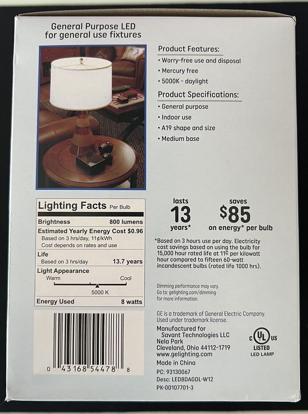 ✅ GE LED Light Bulbs, 60 Watt, Daylight, A19 Dimmable. 12-PACK! ✅ BRAND NEW ✅