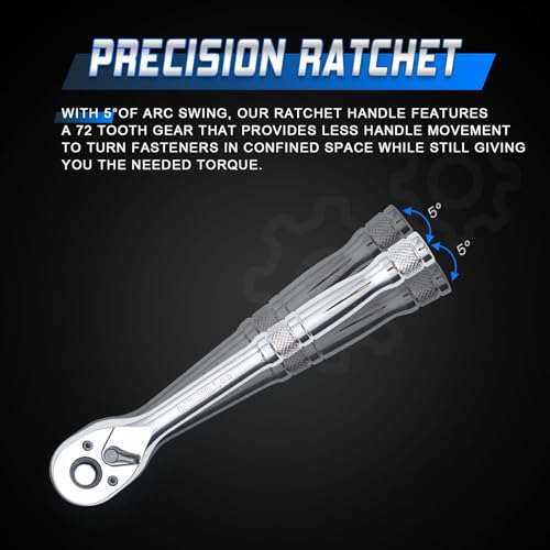 3-Piece Ratchet Wrench Set with Metal Handle
