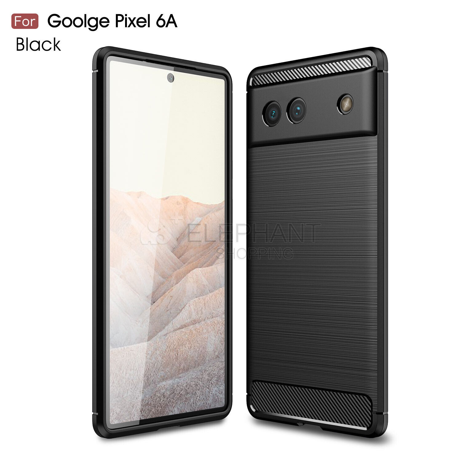 For Google Pixel 6a Slim Carbon Fiber Shockproof Heavy Duty Soft Cover CASE