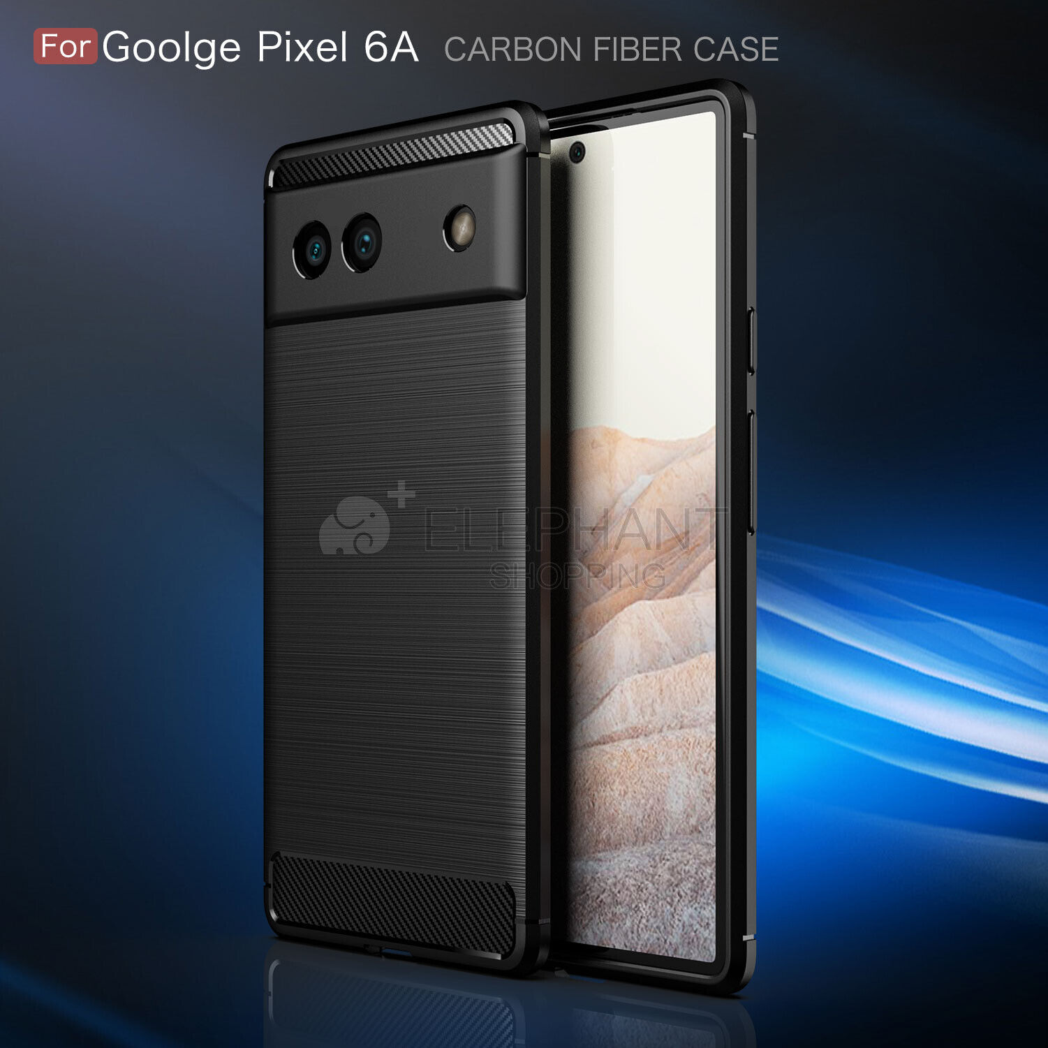 For Google Pixel 6a Slim Carbon Fiber Shockproof Heavy Duty Soft Cover CASE