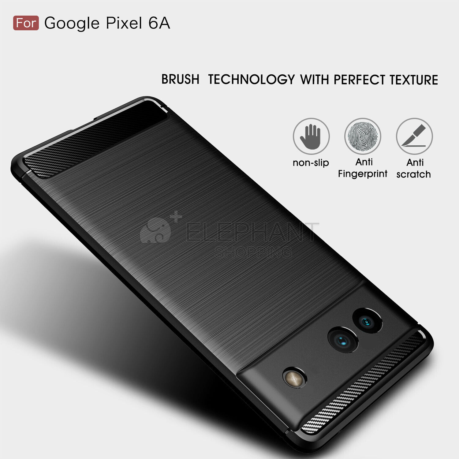 For Google Pixel 6a Slim Carbon Fiber Shockproof Heavy Duty Soft Cover CASE