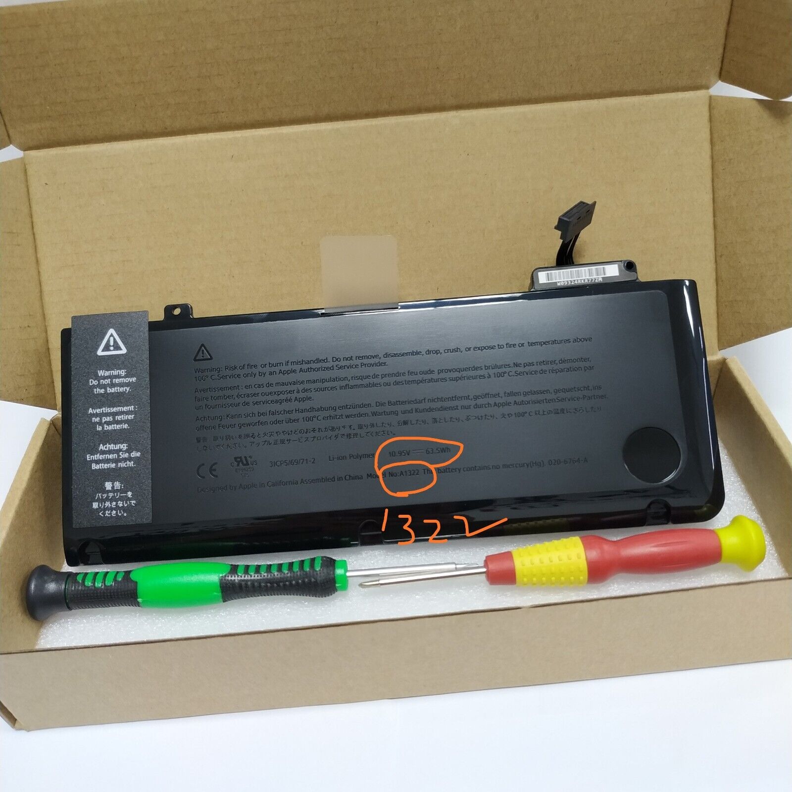 A1322 Genuine OEM Battery For Apple MacBook Pro 13"A1278 Mid 2009 2010 2011 2012
