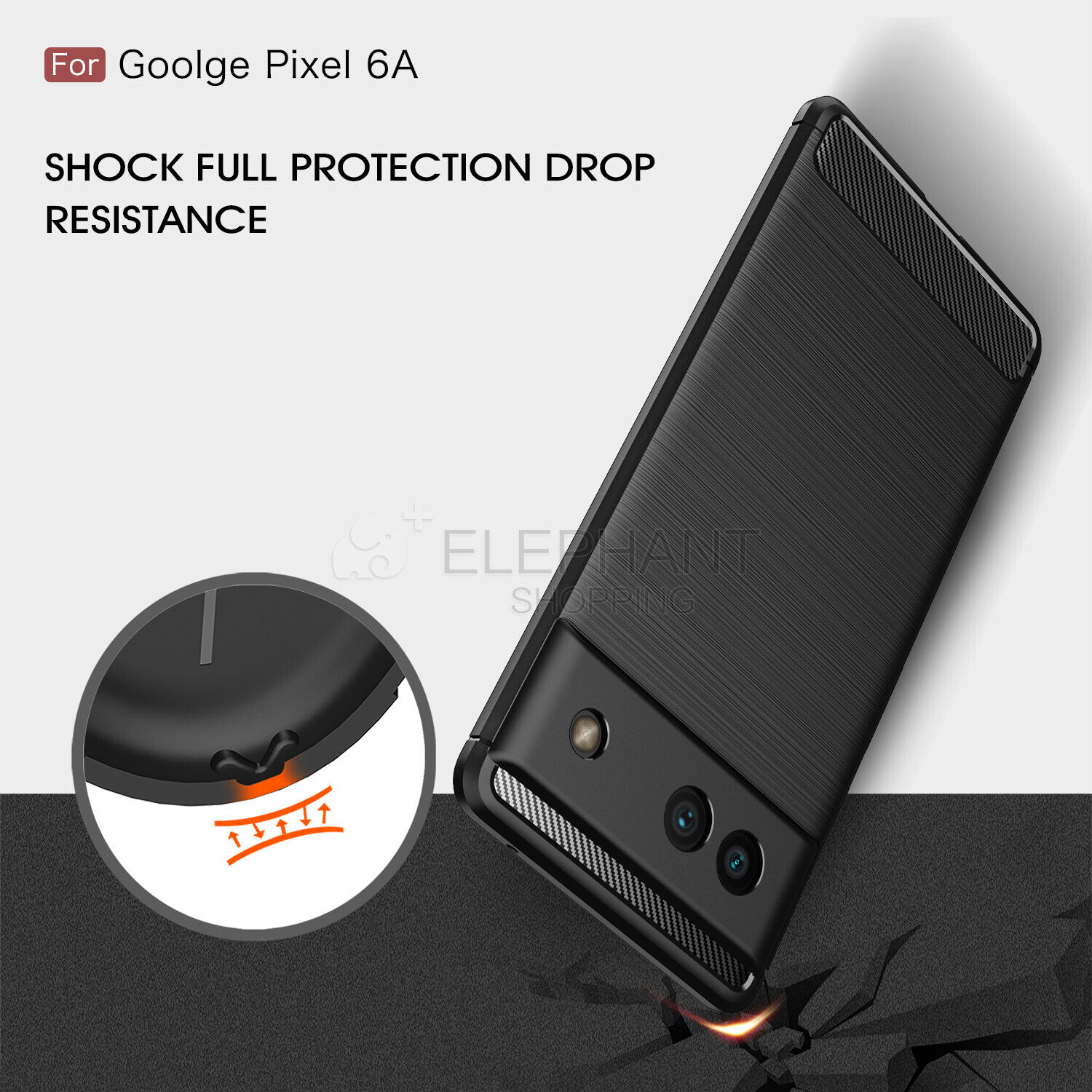 For Google Pixel 6a Slim Carbon Fiber Shockproof Heavy Duty Soft Cover CASE