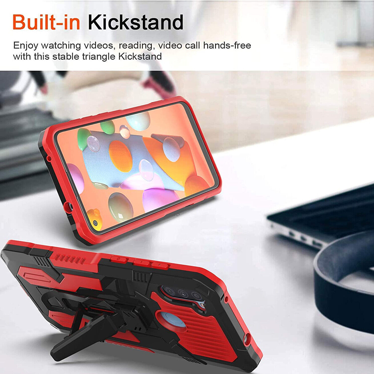 For Samsung Galaxy A01 A11 A21 A21S A31 Phone Case Cover + Tempered Glass Screen