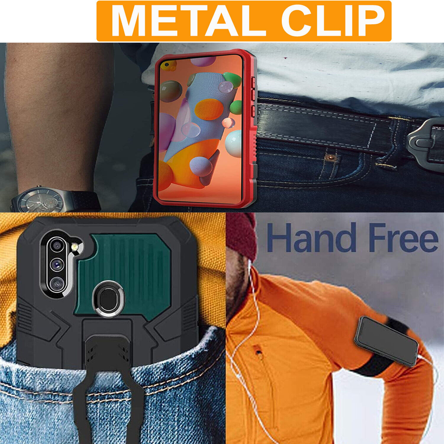 For Samsung Galaxy A01 A11 A21 A21S A31 Phone Case Cover + Tempered Glass Screen