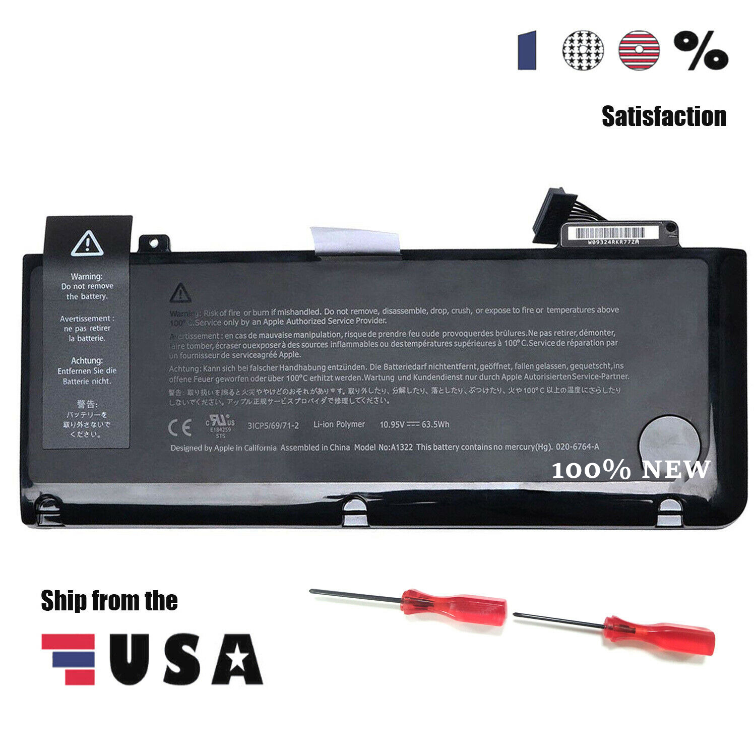 Genuine OEM A1322 Battery For Apple MacBook Pro 13"A1278 Mid 2009 2010 2011 2012