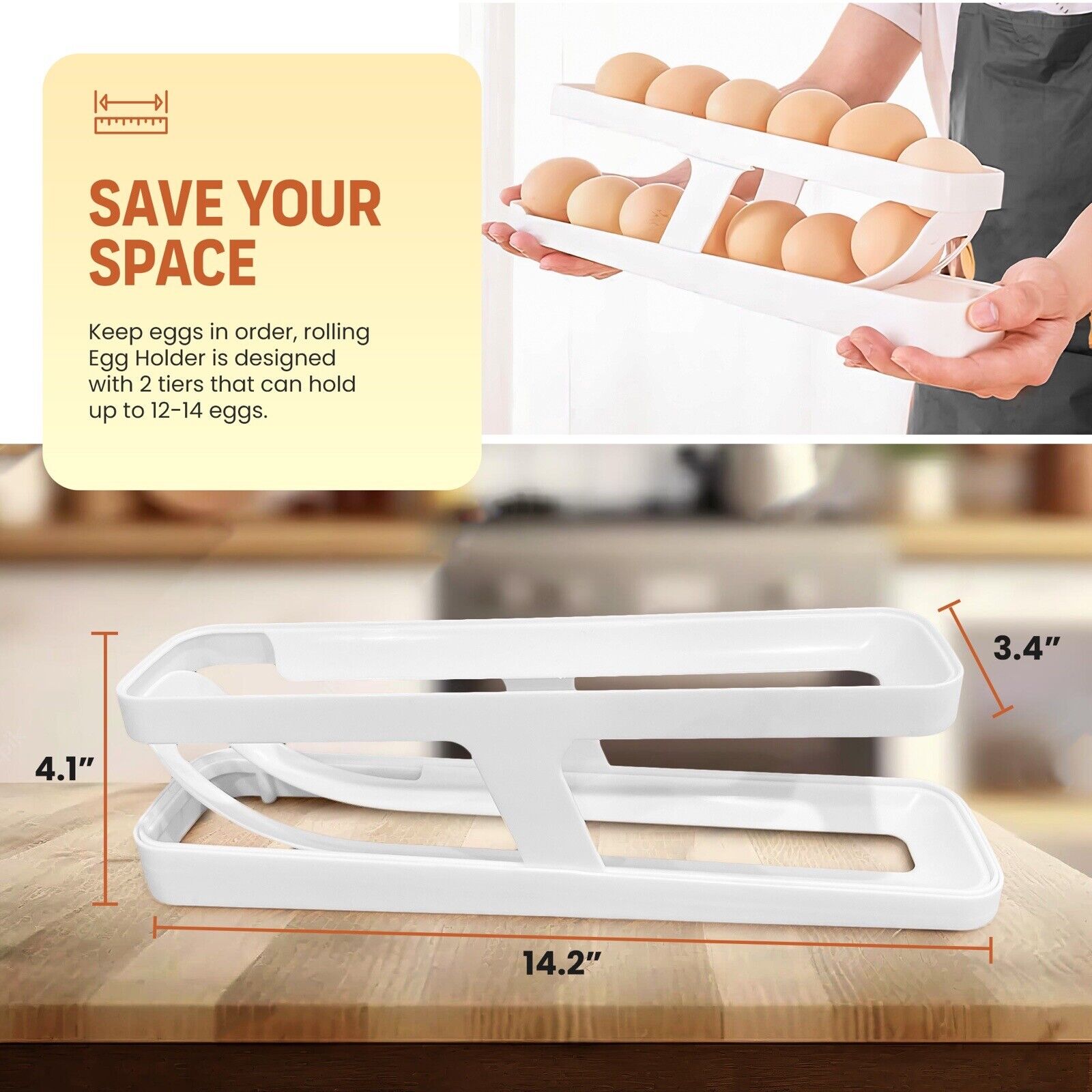 A Happy Cart Egg Holder for Refrigerator