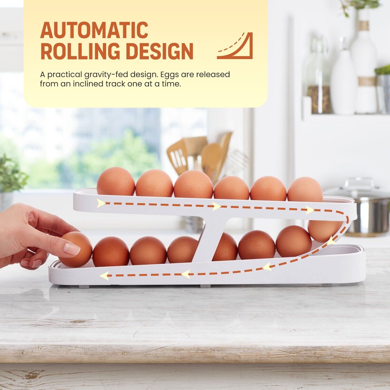 A Happy Cart Egg Holder for Refrigerator