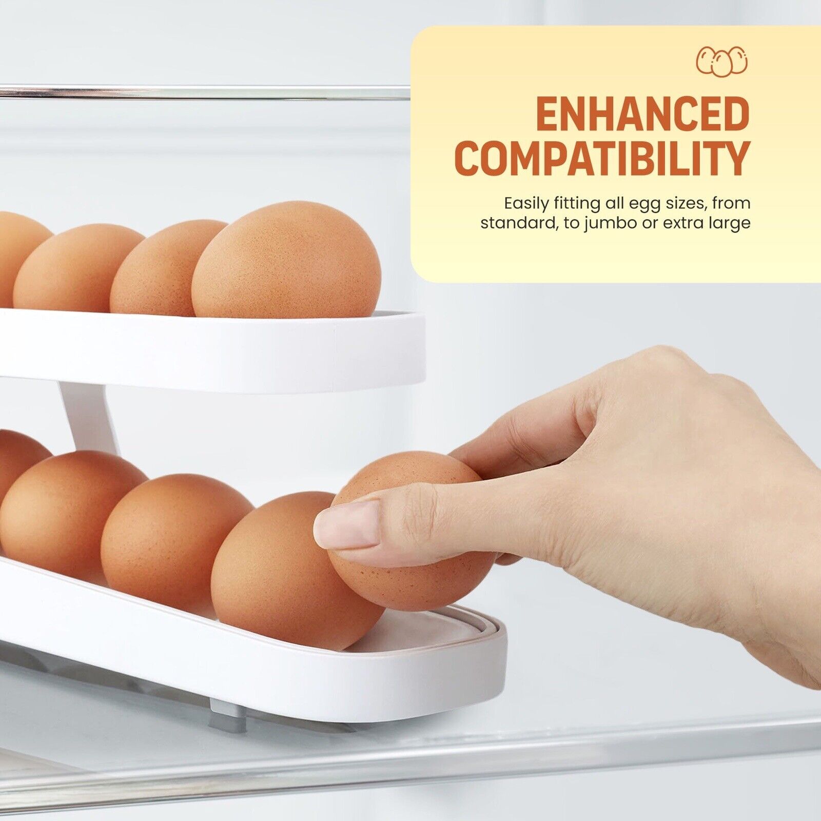 A Happy Cart Egg Holder for Refrigerator