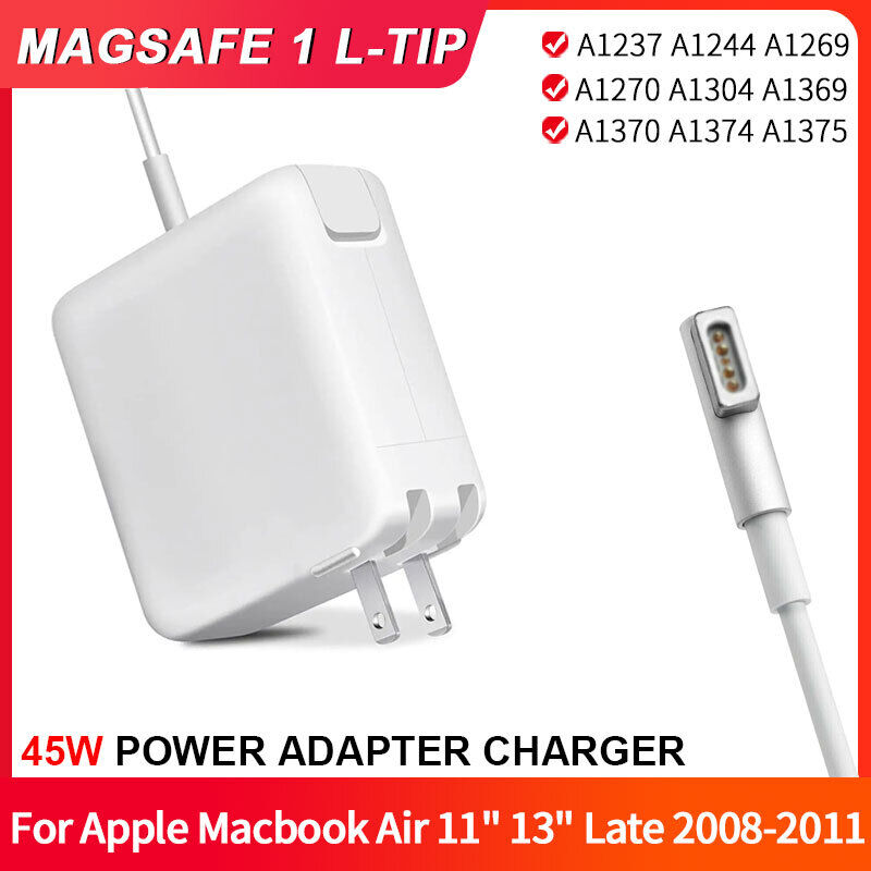For Apple MacBook Air 11" 13” 2008 to 2011 45W Power Adapter Charger A1436 L-tip