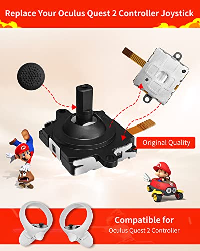 Oculus Quest 2 Joystick Replacement Kit with Accessories