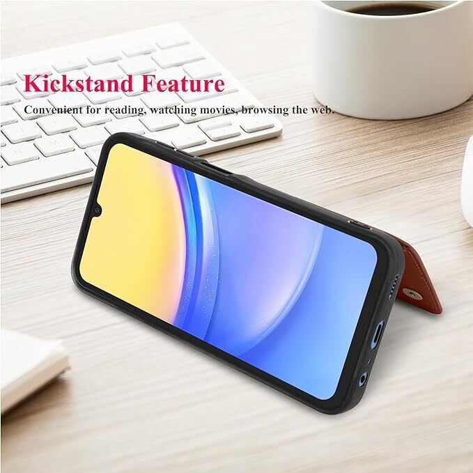 For Galaxy A15 A14 5G Leather Wallet Magnetic Card Slot Stand Protective Case