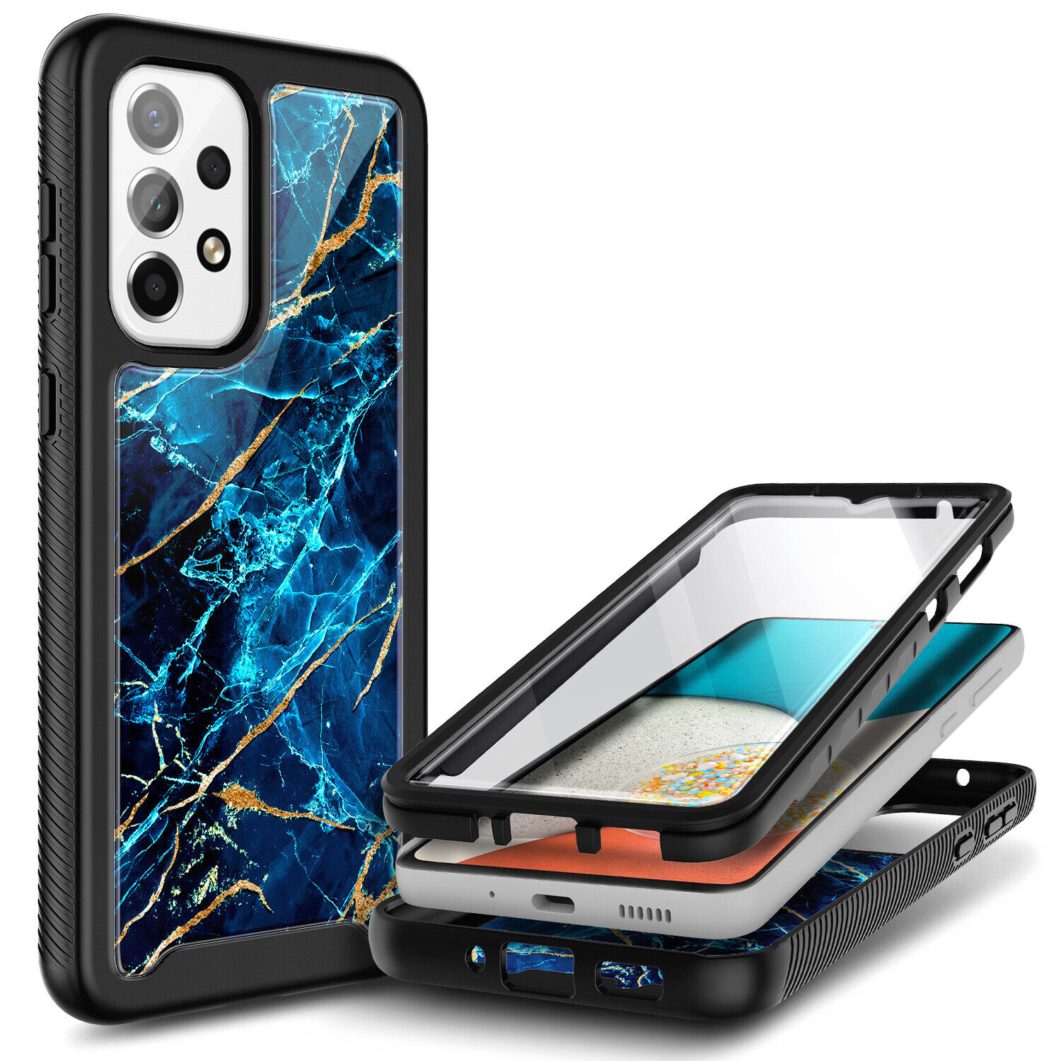 For Samsung Galaxy A13 5G / A04s Case Full Body Built-In Screen Protector Cover