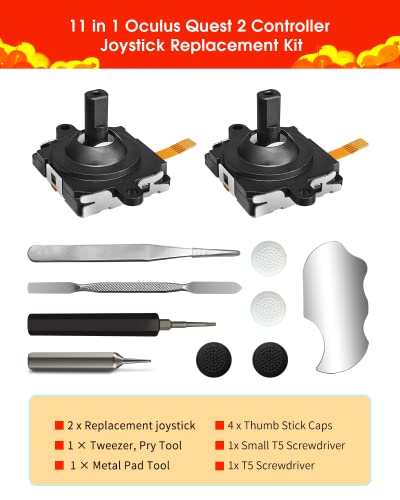 Oculus Quest 2 Joystick Replacement Kit with Accessories