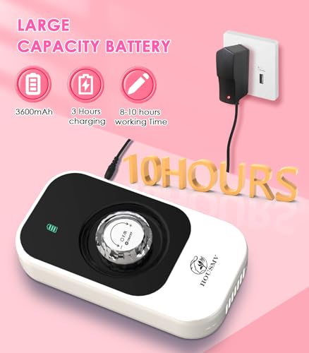 Portable Nail Drill Electric File: 40000RPM Professional Rechargeable Nail E File Machine, Cordless Nail Drill with Bits & Base for Acrylic Nails Remove Nail Gel Polish Manicure for Salon Home, White
