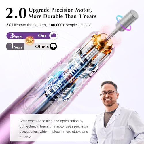 COSLUS Electric Nail Drill File Professional: for Acrylic Gel Dip Powder Nails Portable Nail Drill Machine Kit Manicure Pedicure Tools Polishing Set with Nail Drill Bits Sanding Bands