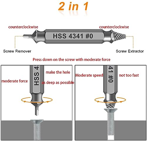 Gifts for Men,Damaged Screw Extractor Set-Father's Day Gifts for Dad,Mens Gifts for Him,Husband,Remover for Stripped Screws Nuts & Bolts Drill Bit Tools for Easy Removal of Rusty Broken Hardware Gift