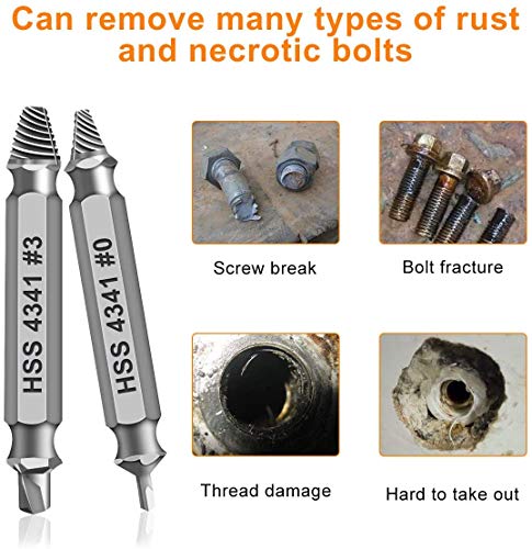 Gifts for Men,Damaged Screw Extractor Set-Father's Day Gifts for Dad,Mens Gifts for Him,Husband,Remover for Stripped Screws Nuts & Bolts Drill Bit Tools for Easy Removal of Rusty Broken Hardware Gift