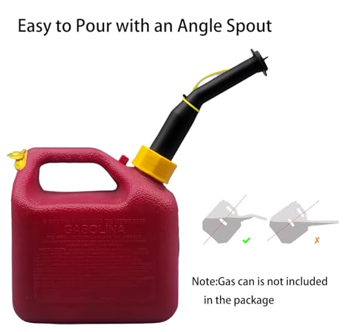 Gas Can Spout Replacement Universal Kit Leakproof Angle Nozzles Gasket Filter Screen Vent Cap Drill Bit for Old Style Gas Can Compatible with Midwest Blitz Gott Rubbermaind Essence Scepter Pack of 3