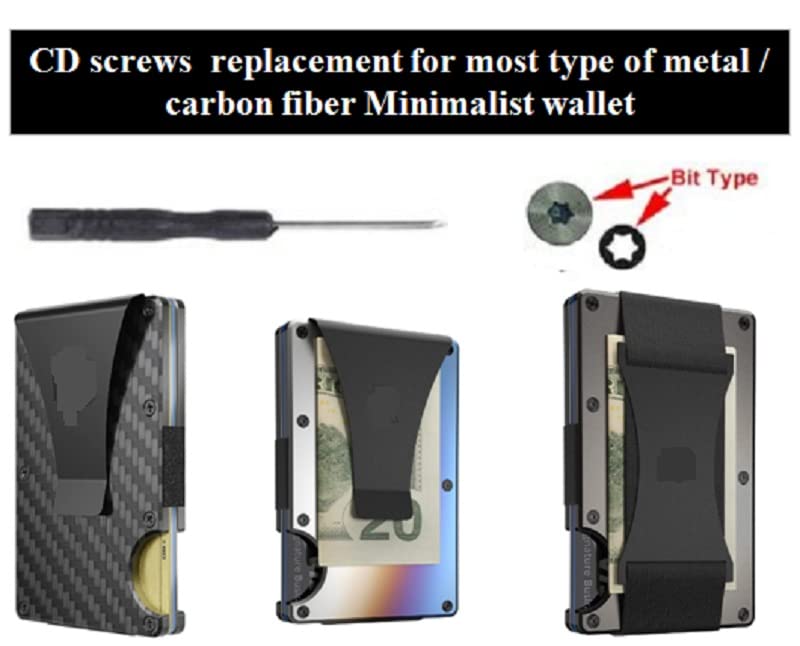 14pcs black screws & T5 screwdriver set for wallets