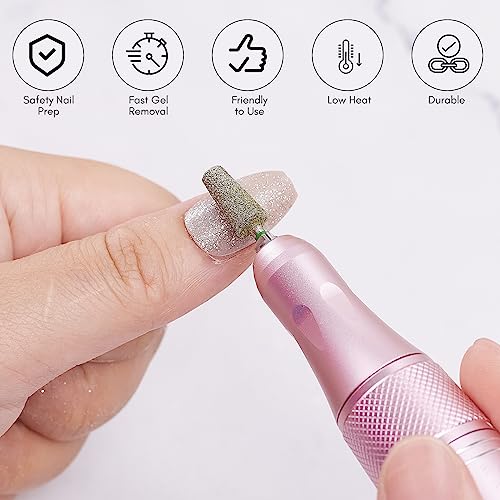 Makartt Nail Drill Bits, 10Pcs Dimond Sanding Bit Set for Nail Drill E File, 2023 Upgraded Cuticle Cleaner Nail Gel Polish Remover Tool for Acrylic Nails Manicure Nail Prep, Nail Salon Home DIY Use