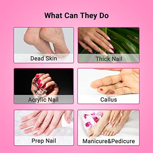MelodySusie 100 Pcs Nail Drill Bits Sanding Bands for Nail Drill 180 Fine Grit Nail File Sanding Bands for Acrylic Nails Gel Manicures and Pedicure