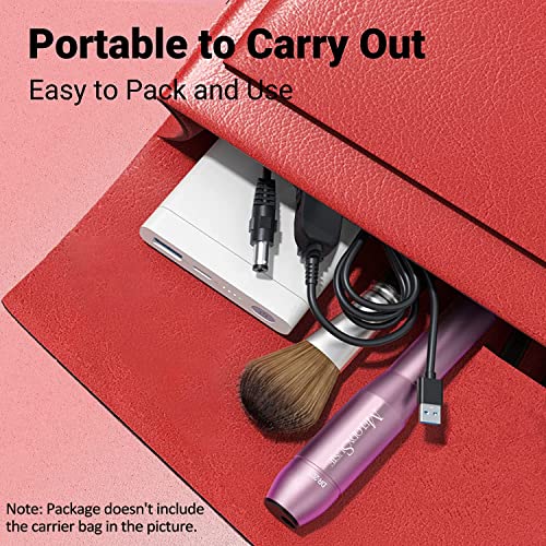 MelodySusie Electric Nail Drill Machine 11 in 1 Kit,PC120I Portable Electric Nail File Efile Set for Acrylic Gel Nails, Manicure Pedicure Tool with Nail Drill Bits Sanding Bands Dust Brush, Purple