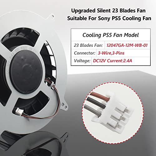 Sony PS5 Internal Cooling Fan Replacement, 23 & 17 Blades