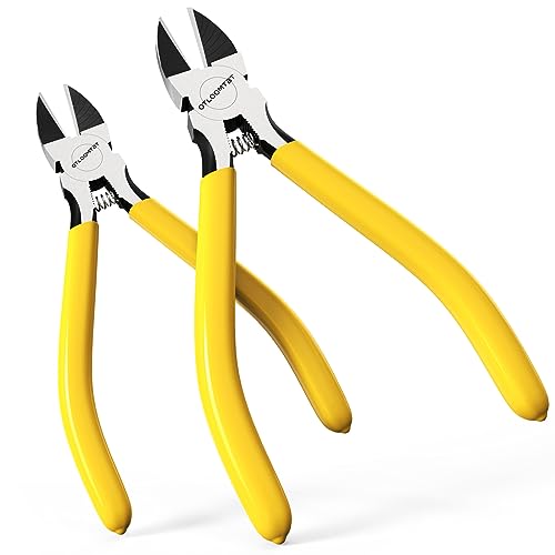Compact Ultra Sharp Wire Cutters Set with Flat Nose