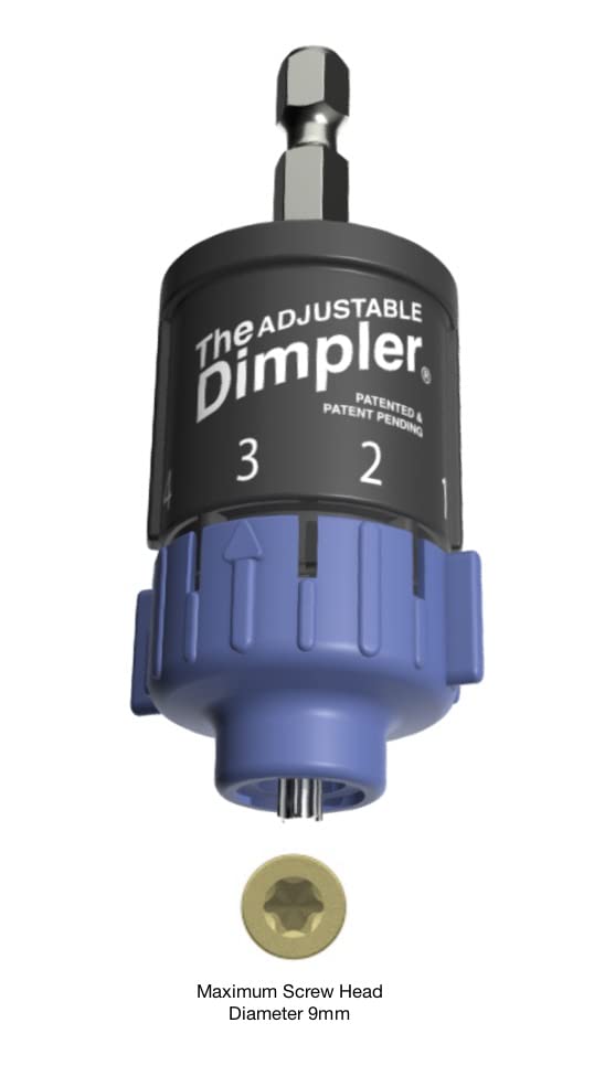 Adjustable DIMPLER ® Drywall Bit - Perfect for Converting Electric and Impact Drills into a Drywall and Deck Screw Gun holds the screw with a Powerful Magnet.