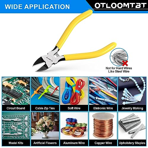 Compact Ultra Sharp Wire Cutters Set with Flat Nose