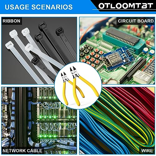 Compact Ultra Sharp Wire Cutters Set with Flat Nose