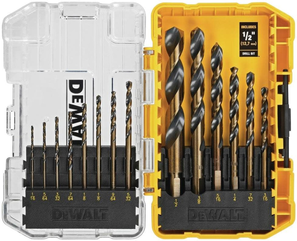 "Versatile 14-Pc Drill Bit Set for Plastic, Wood & Metal"