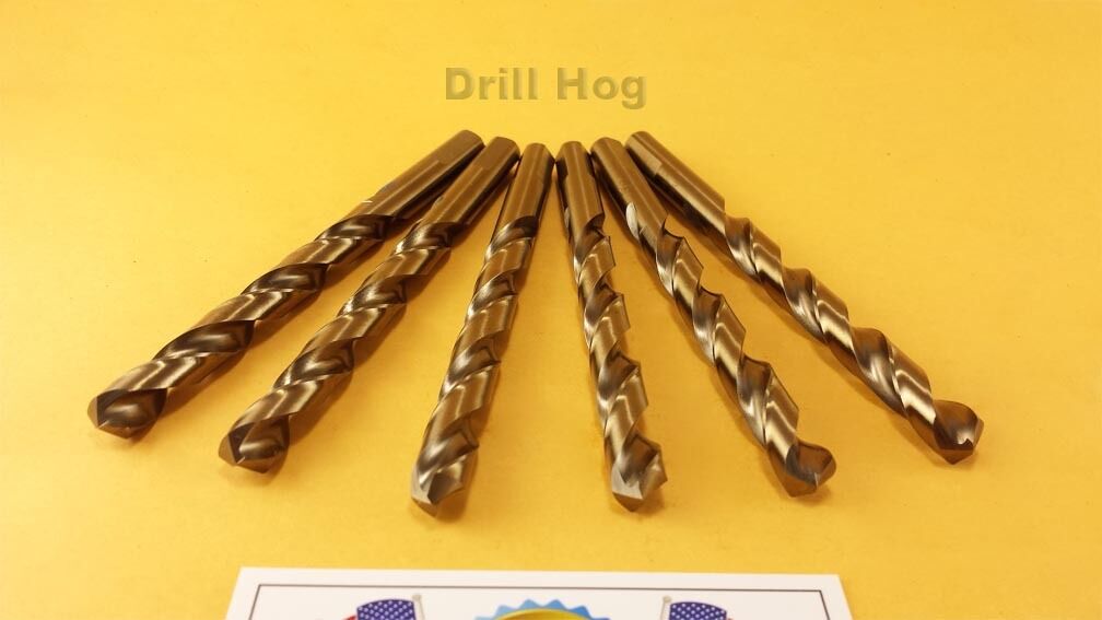 Drill Hog USA 5/16" Cobalt Drill Bits M42 Drill Bit 6 Pack Lifetime Warranty  