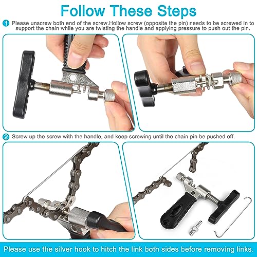 AKRAF Bicycle Chain Repair Tool Kit with Plier