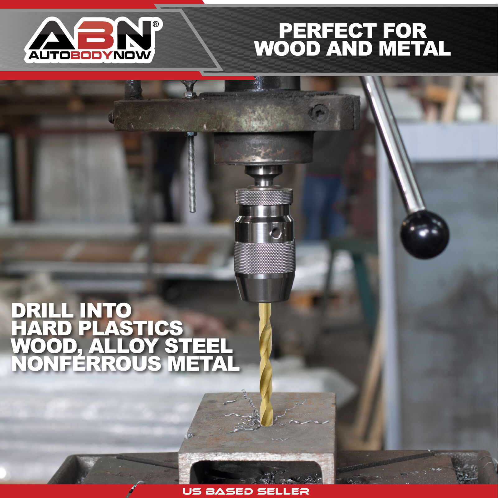 ABN Titanium Drill Bits Set Twist Drill Bit for Metal Drill Bits - 115-Piece