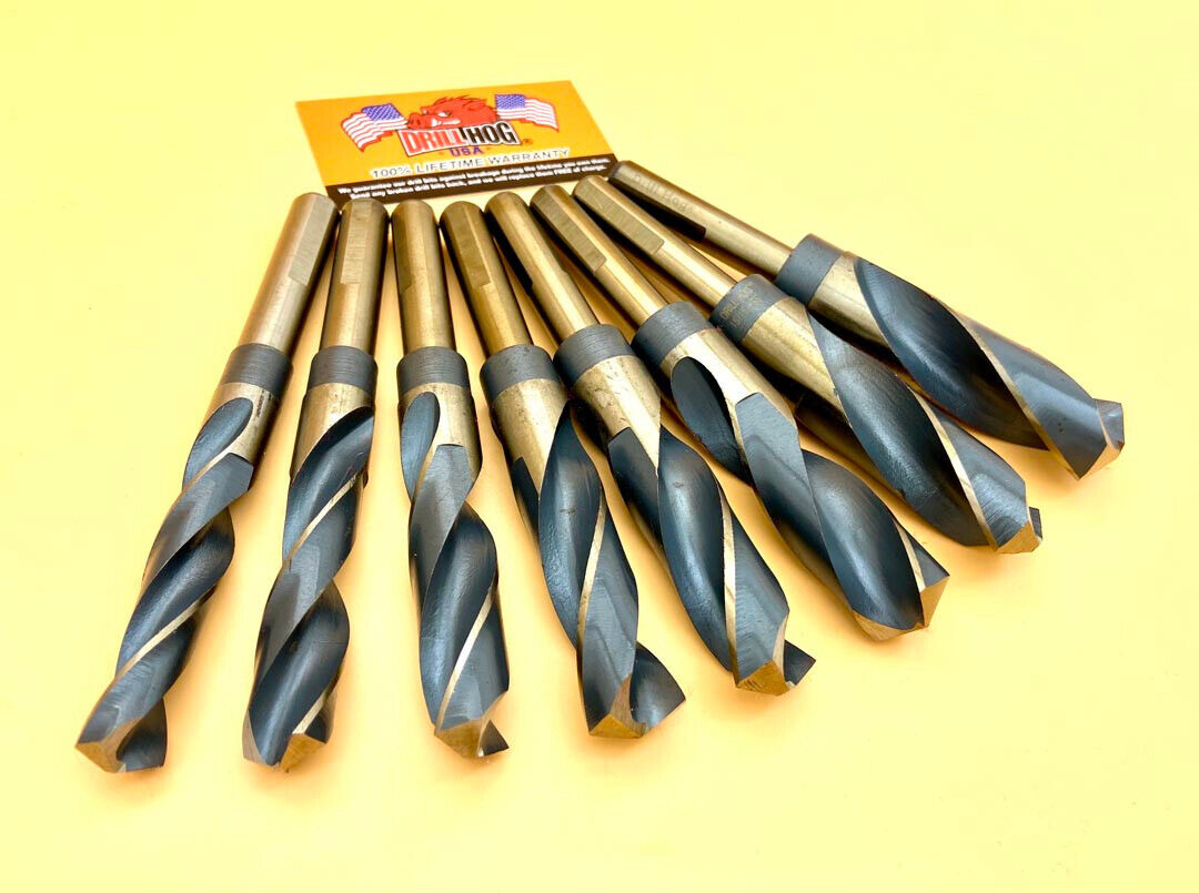 8 Pc Silver & Deming Drill Bit Set 9/16" ~ 1" Jumbo Drill Hog® Lifetime Warranty