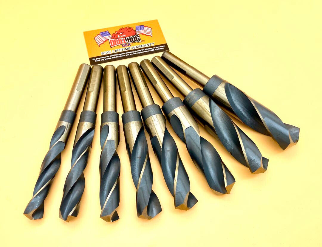 8 Pc Silver & Deming Drill Bit Set 9/16" ~ 1" Jumbo Drill Hog® Lifetime Warranty
