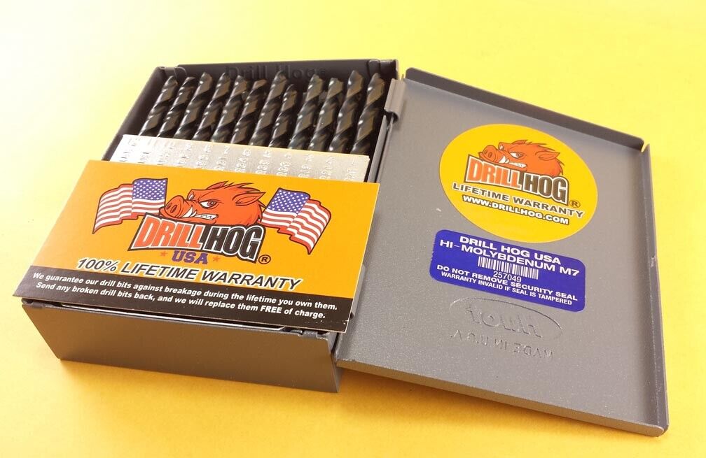 Drill Hog® 60 Pc NUMBER Drill Bit Set Wire Gauge Bits MOLY M7 Lifetime Warranty
