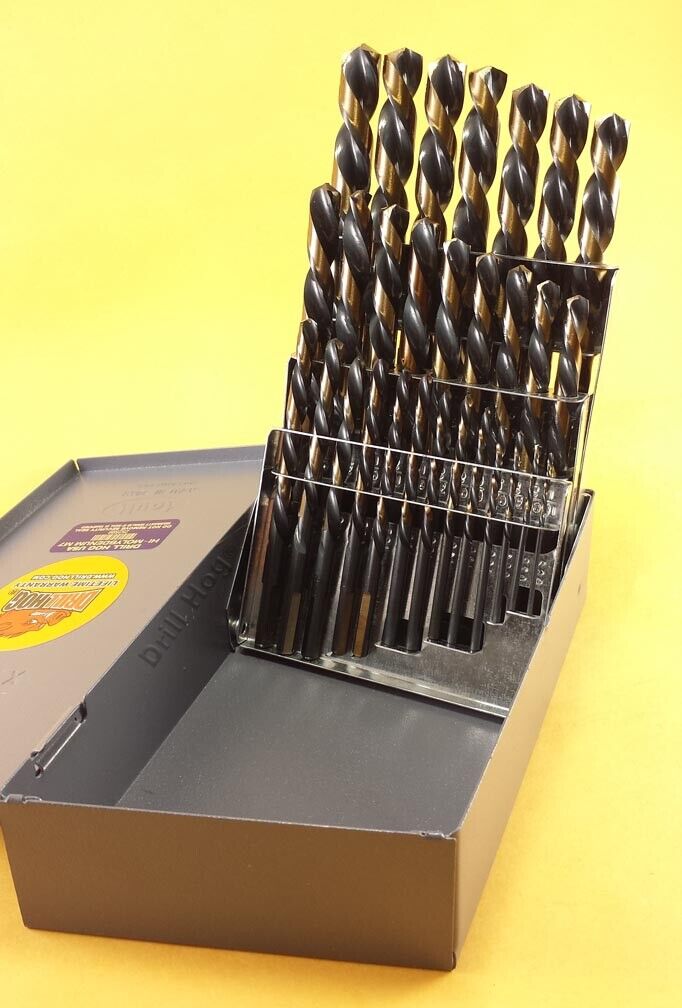 Drill Hog® 29 Pc Left Hand Drill Set HI-Moly M7 Drill Bit Set Lifetime Warranty 