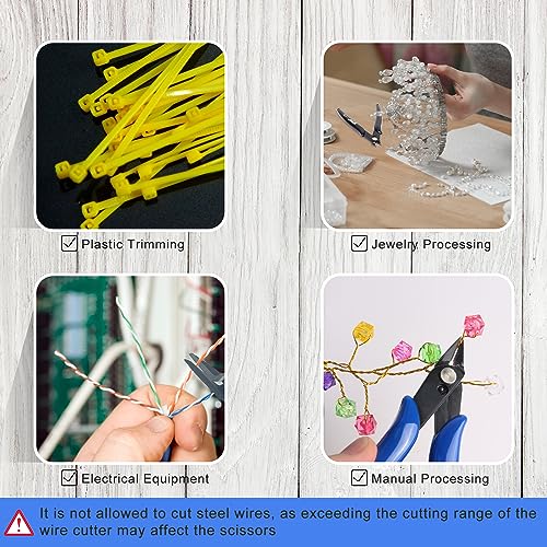 Professional 5" Wire Cutters, Carbon Steel Flush Pliers