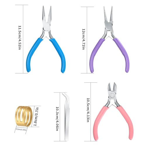 3 Piece Jewelry Making Pliers Set for Wire Crafts