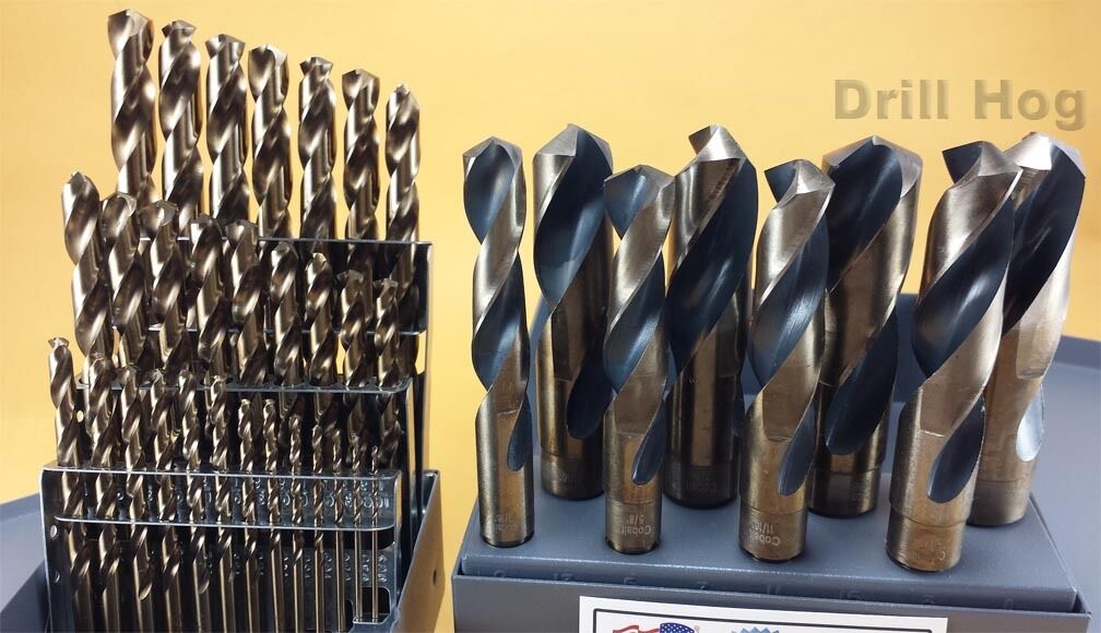 Drill Hog® 37 Pc Cobalt M42 Drill Bit Set Index M35 1/16-1" Lifetime Warranty