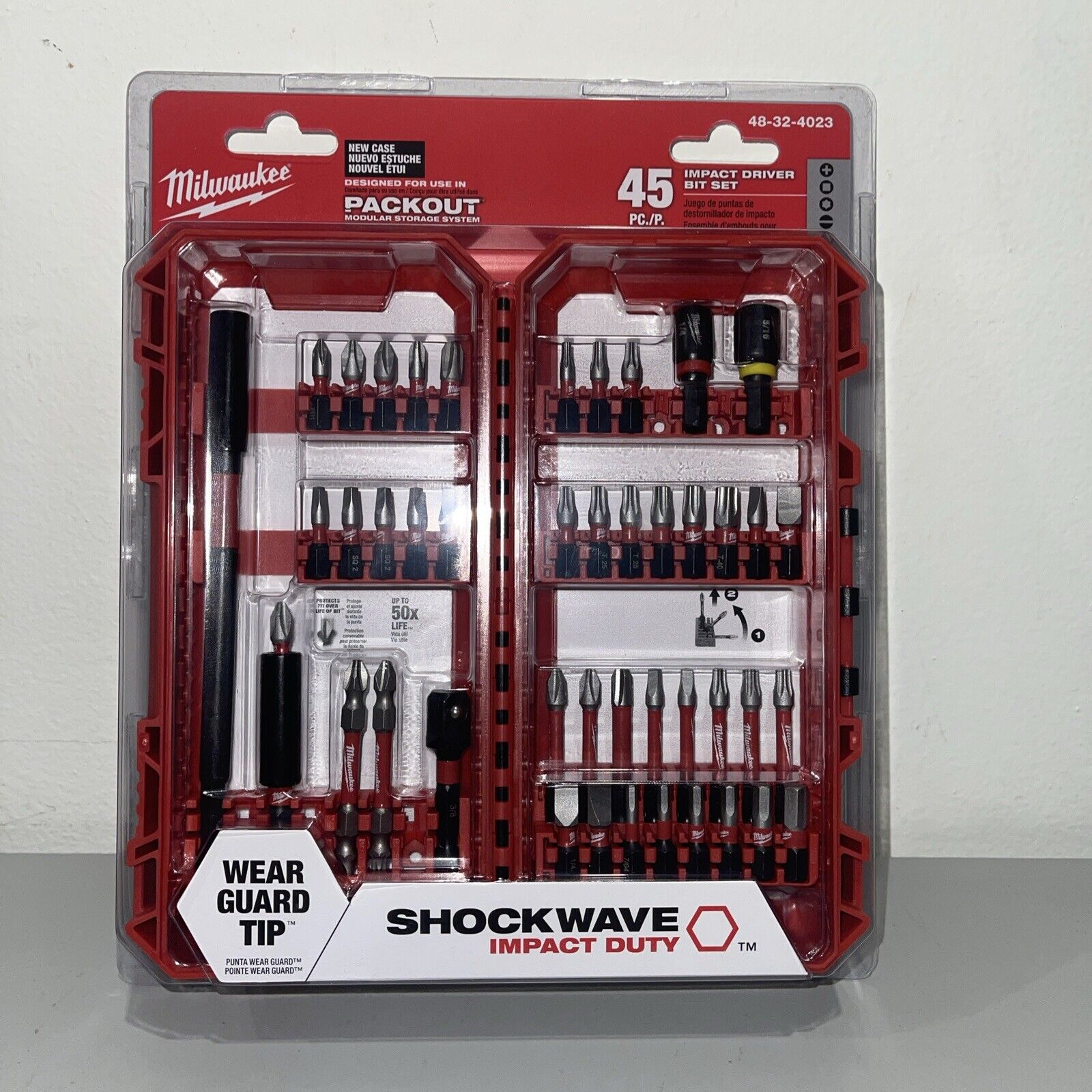 Milwaukee 48-32-4023 SHOCKWAVE Impact Duty Steel Driver Bit Set (45-Piece)