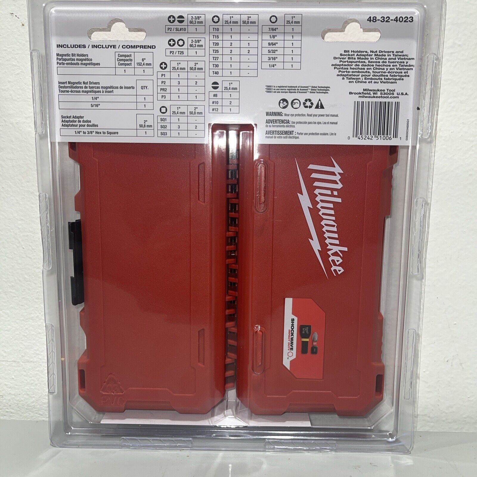 Milwaukee 48-32-4023 SHOCKWAVE Impact Duty Steel Driver Bit Set (45-Piece)